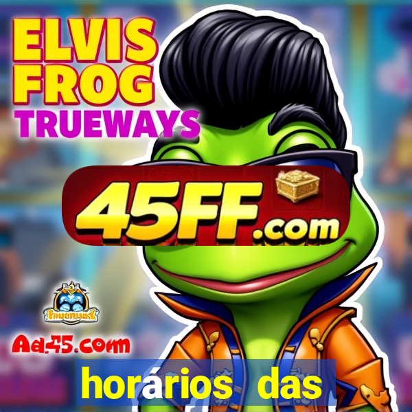 horários das plataformas de jogos